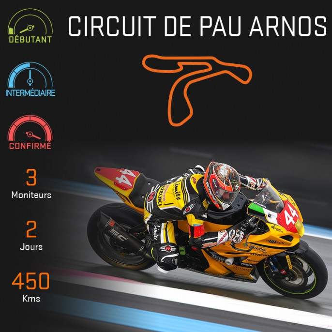 Stage de pilotage moto circuit pau arnos